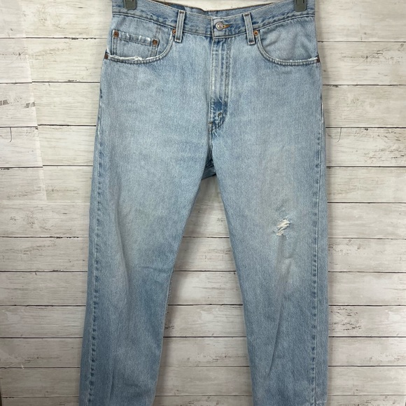 Vintage 505 Levi’s Light Wash Straight Leg Jeans - Picture 1 of 5